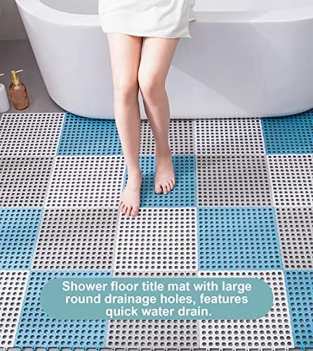 Interlocking PVC Tiles Non Slip Drainage Blue