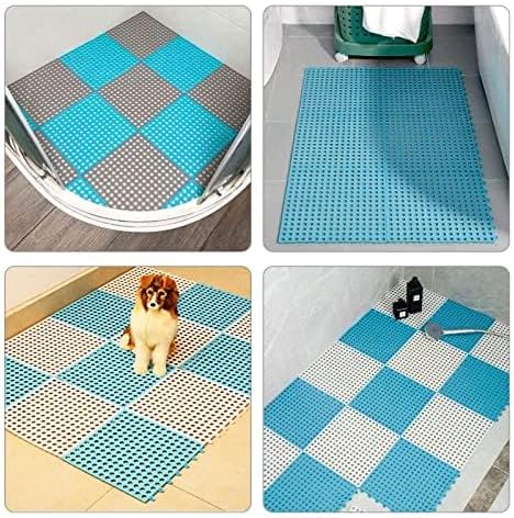 Interlocking PVC Tiles Non Slip Drainage Blue