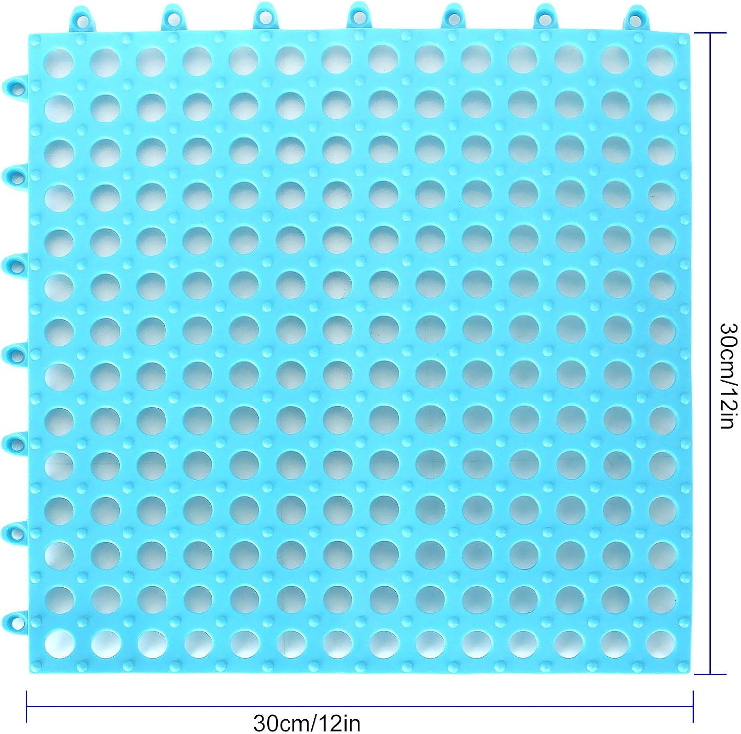 Interlocking PVC Tiles Non Slip Drainage Blue