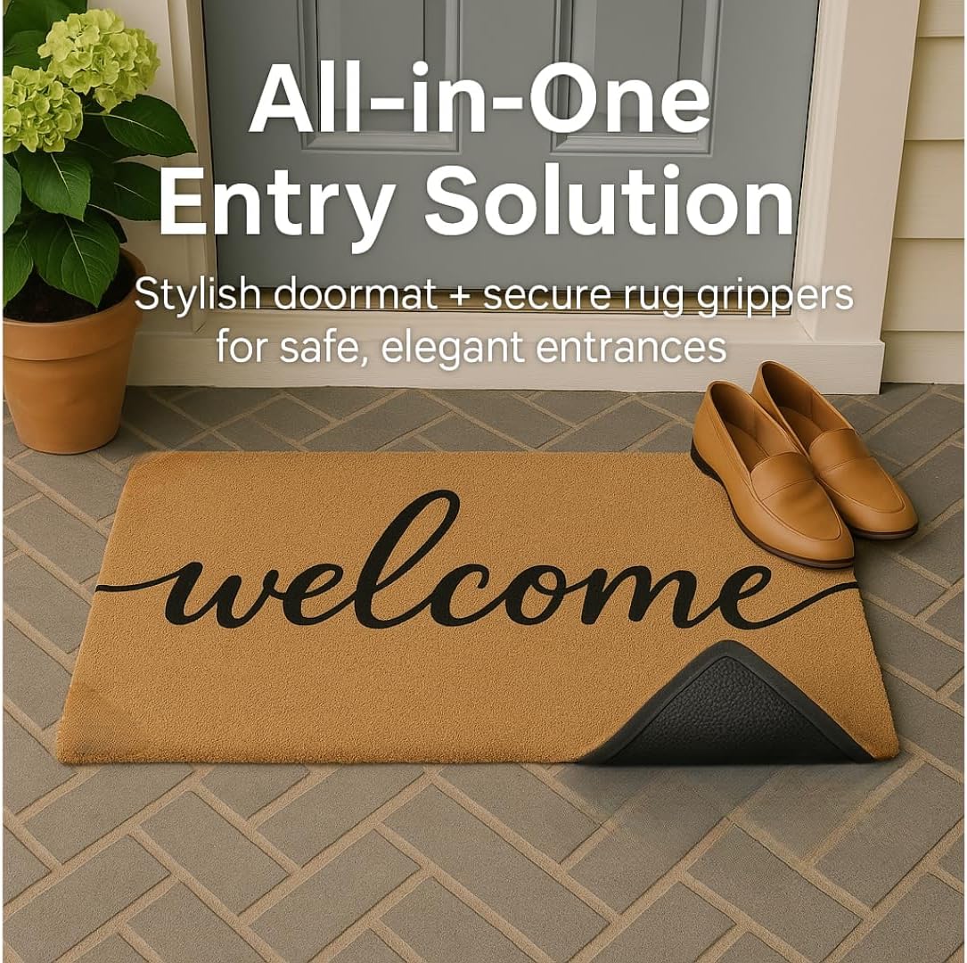 Natural Coir Welcome Mat Non Slip Indoor Outdoor