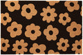 Floral Coir Welcome Mat PVC Backing Non Slip Outdoor