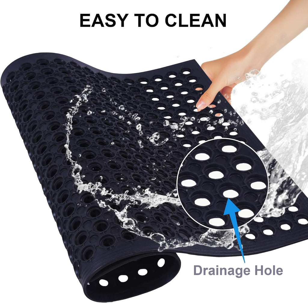 Rubber Drainage Mat Anti Fatigue Non Slip Black