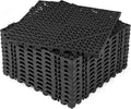 Interlocking Rubber Mats Non Slip Drainage Black