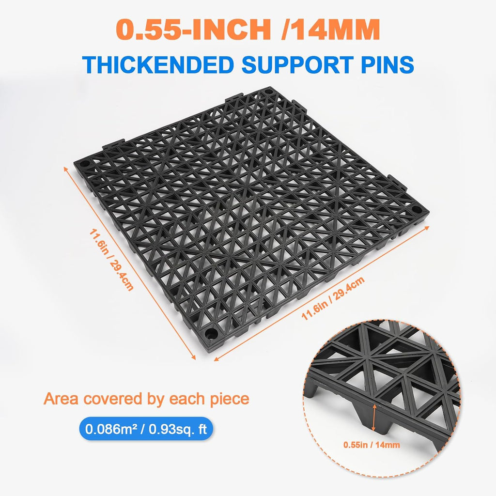 Interlocking PVC Drainage Mats Non Slip Cushion