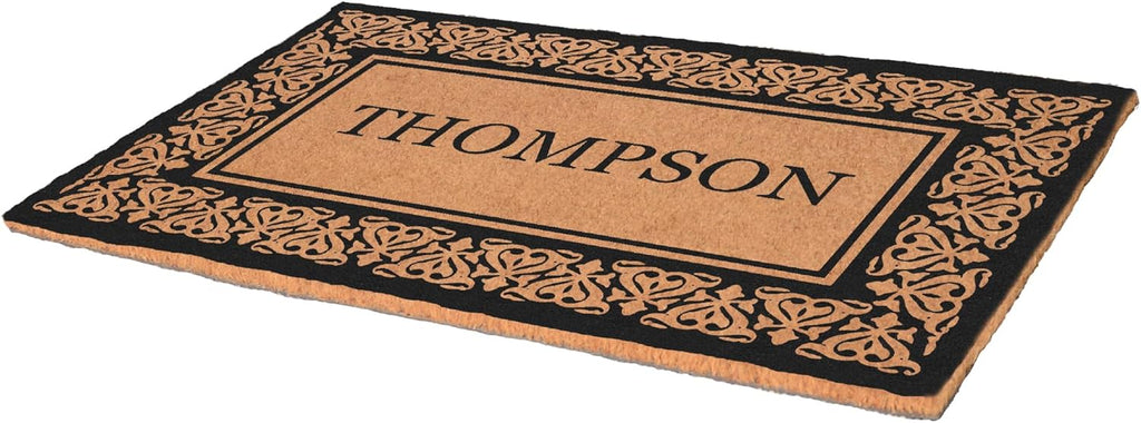 Personalized Coir Welcome Mat Vinyl Backing Dirt Trapping