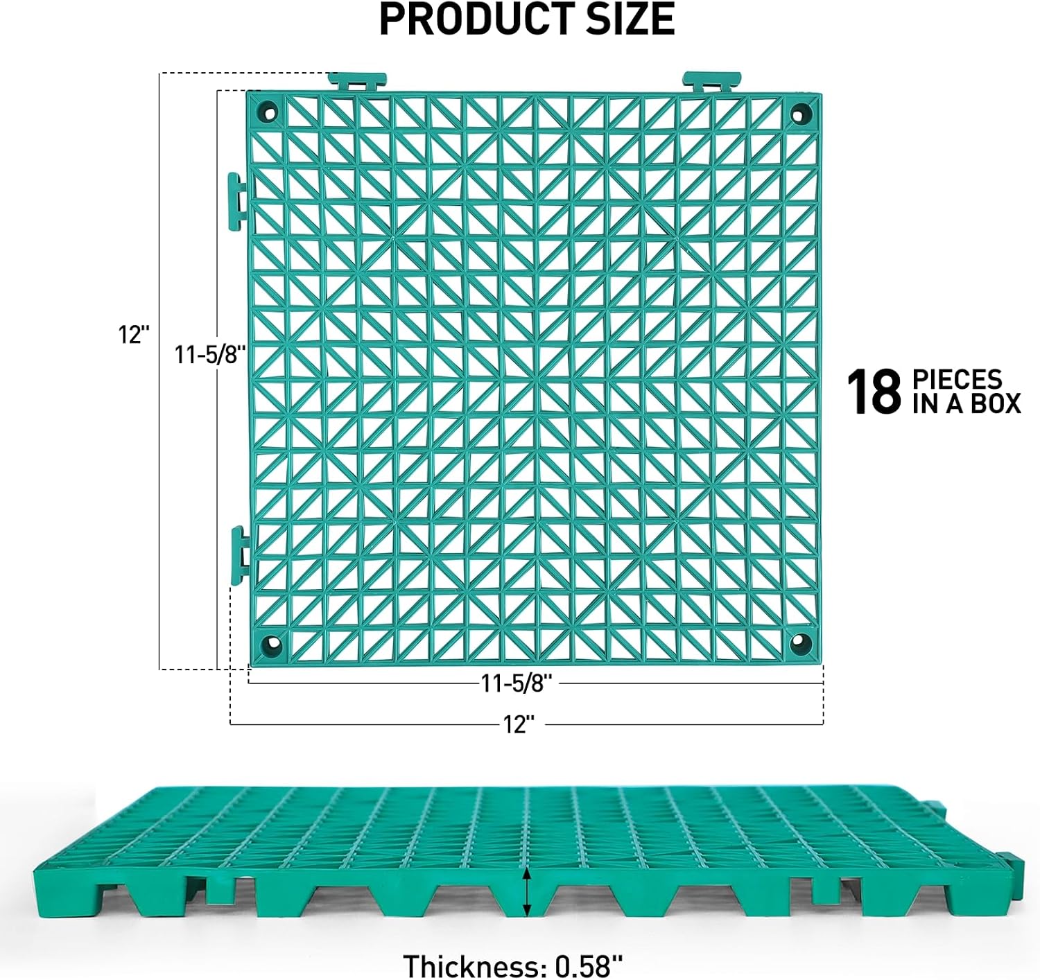 Interlocking PVC Mats Non Slip Drainage Cushion