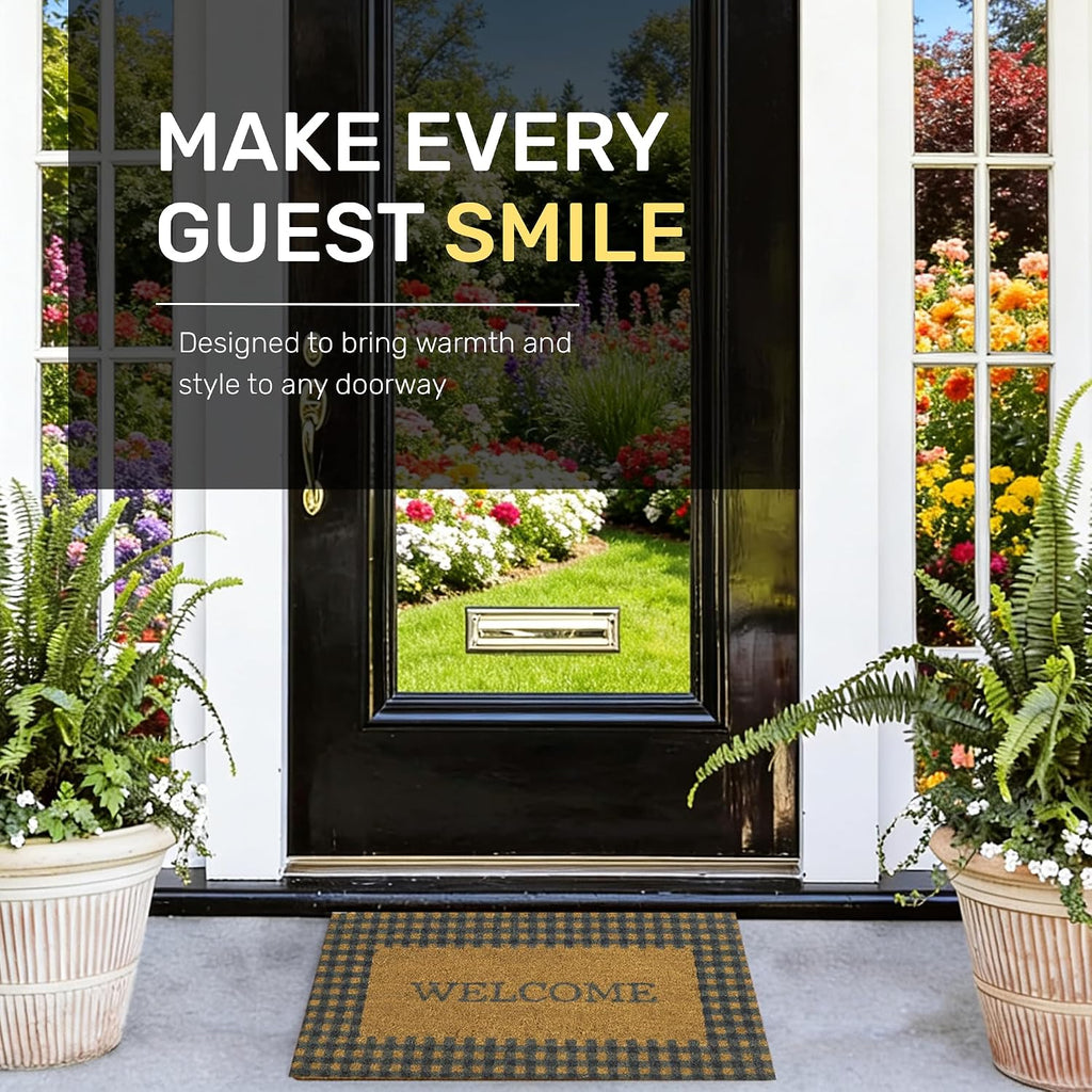 Fall Coir Welcome Mat Non Slip Rubber Backing