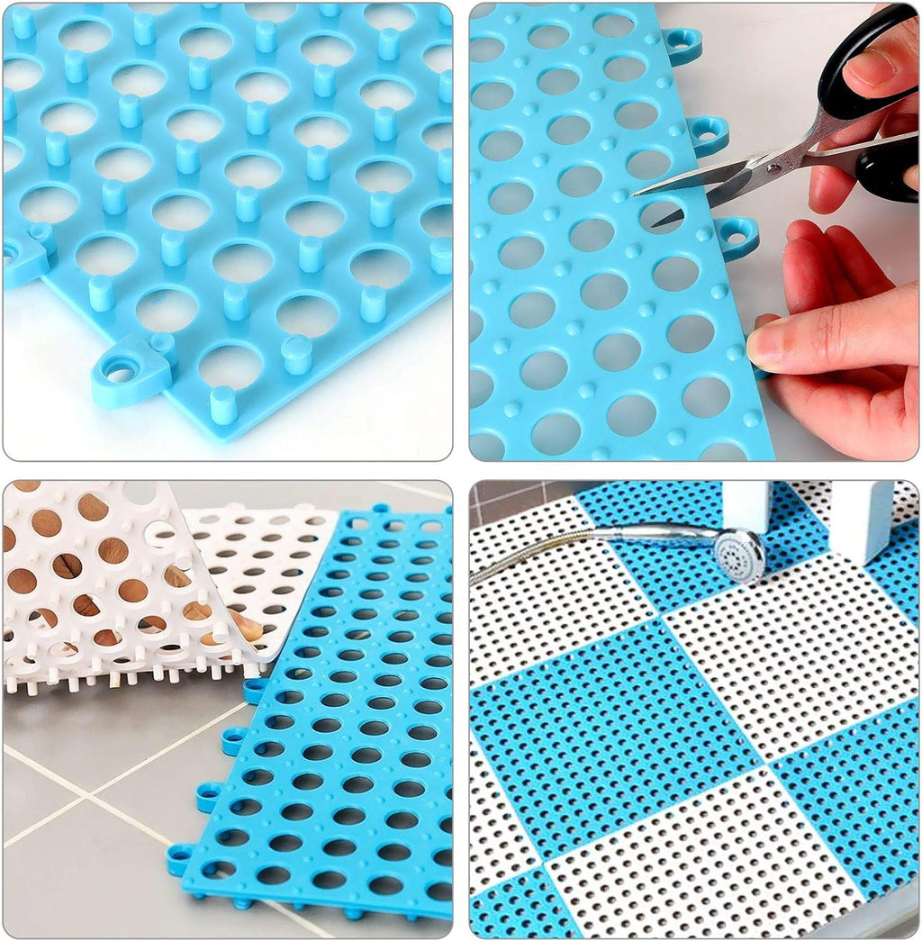 Interlocking PVC Tiles Non Slip Drainage Blue