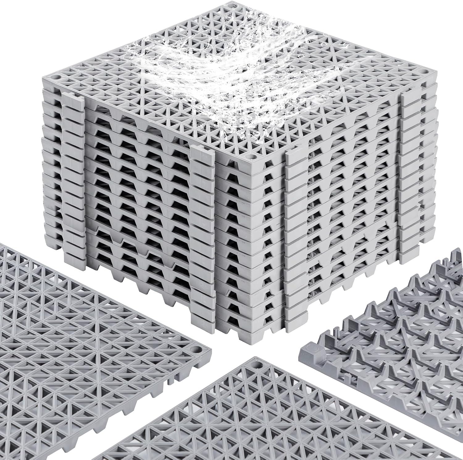 Interlocking PVC Drainage Mats Non Slip Cushion