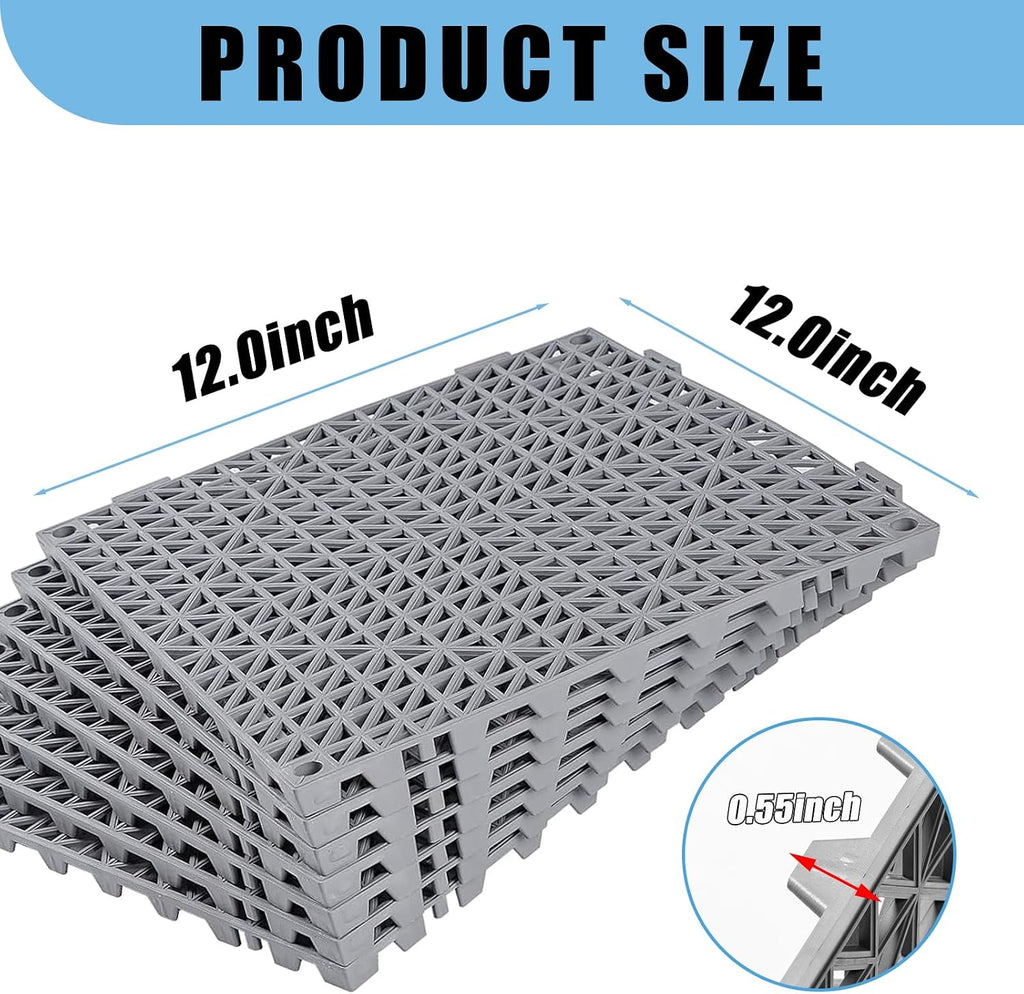 Interlocking PVC Drainage Mats Non Slip Cushion