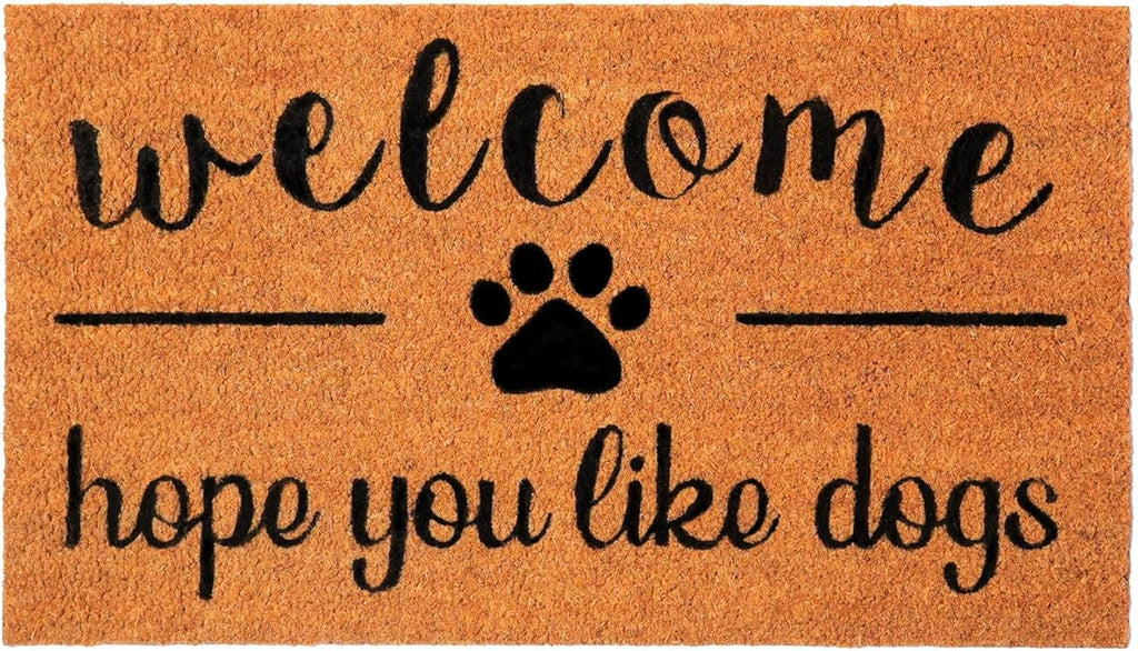 Printed Coir Doormat Non Slip PVC Backing Indoor Outdoor