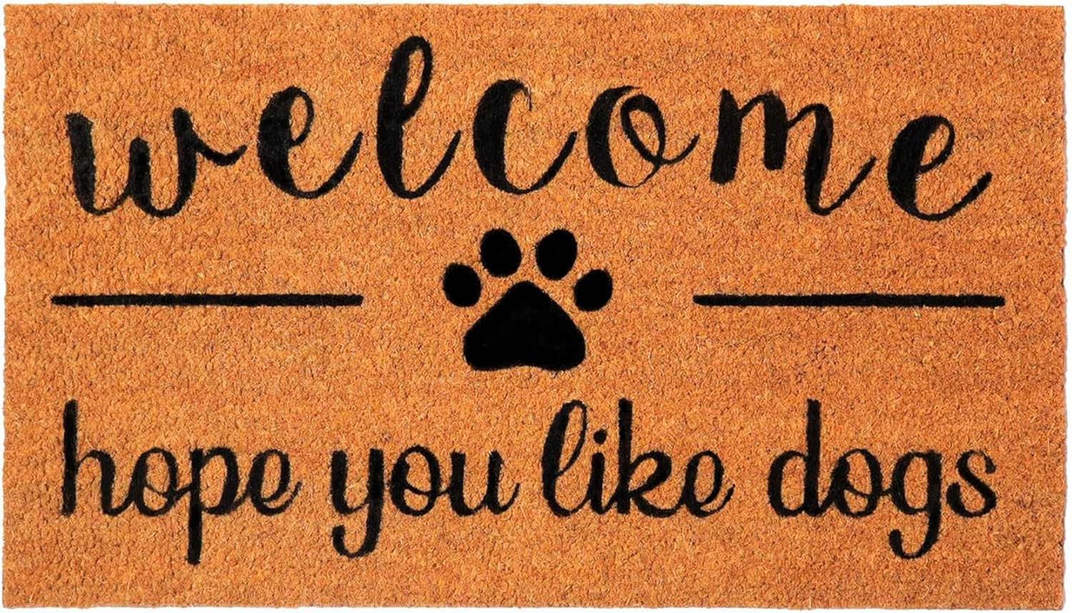 Printed Coir Doormat Non Slip PVC Backing Indoor Outdoor
