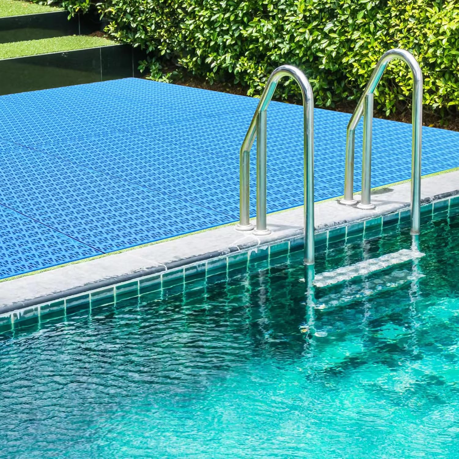 Interlocking Plastic Pool Mats Non Slip Splicable