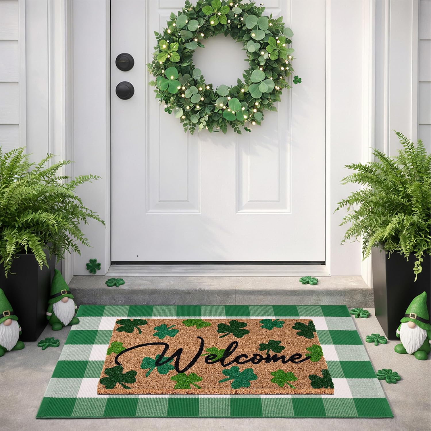Coir Doormat Combo Set Striped Indoor Outdoor Rug