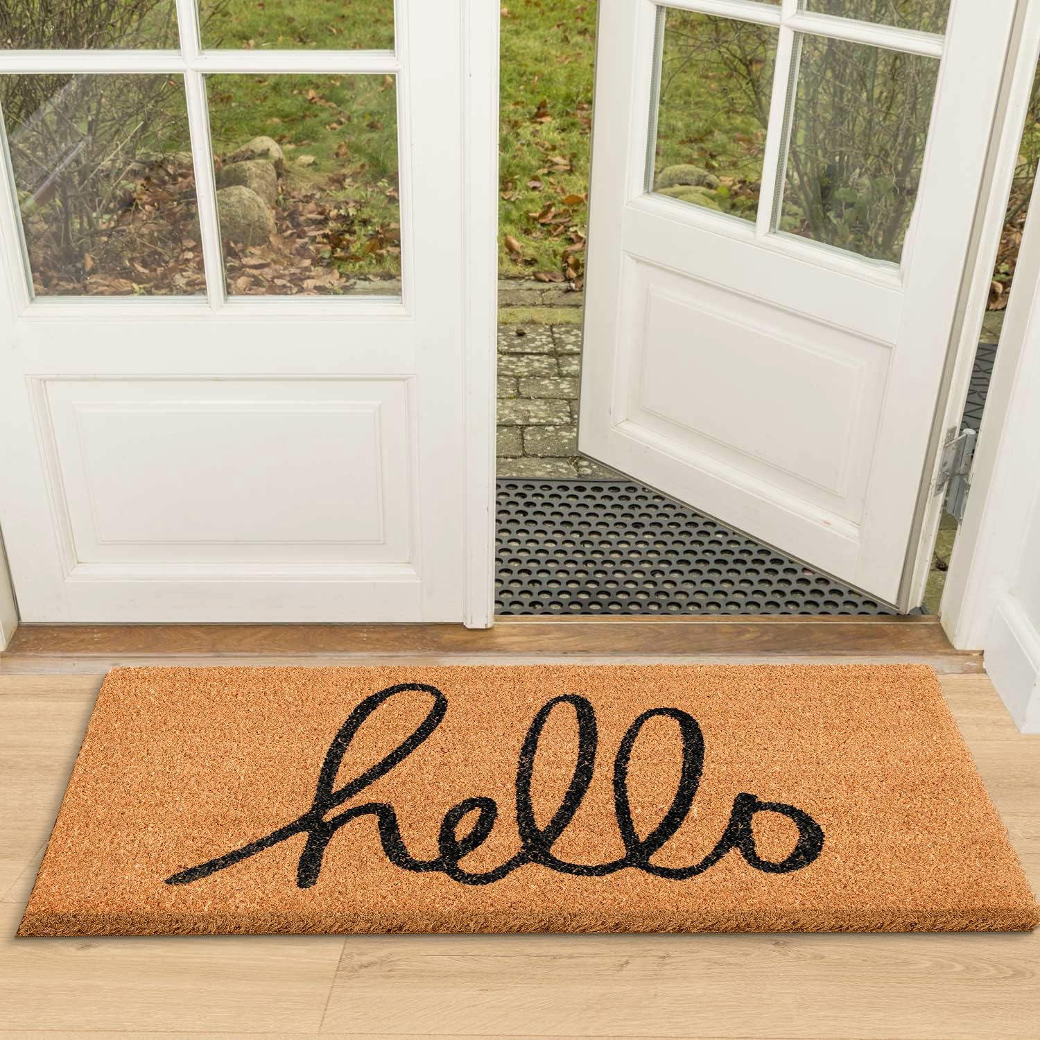 Natural Coir Welcome Mat Heavy Duty PVC Backing