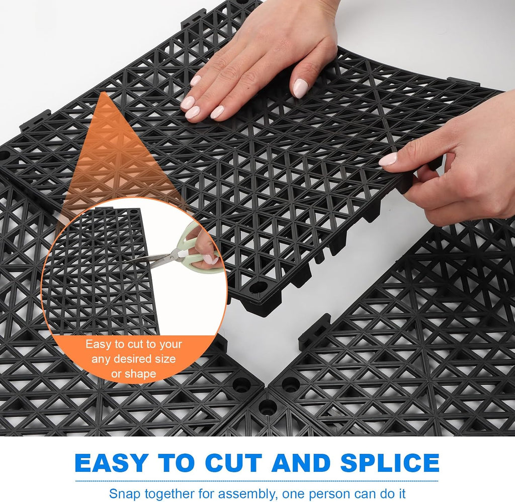 Interlocking PVC Drainage Mats Non Slip Cushion