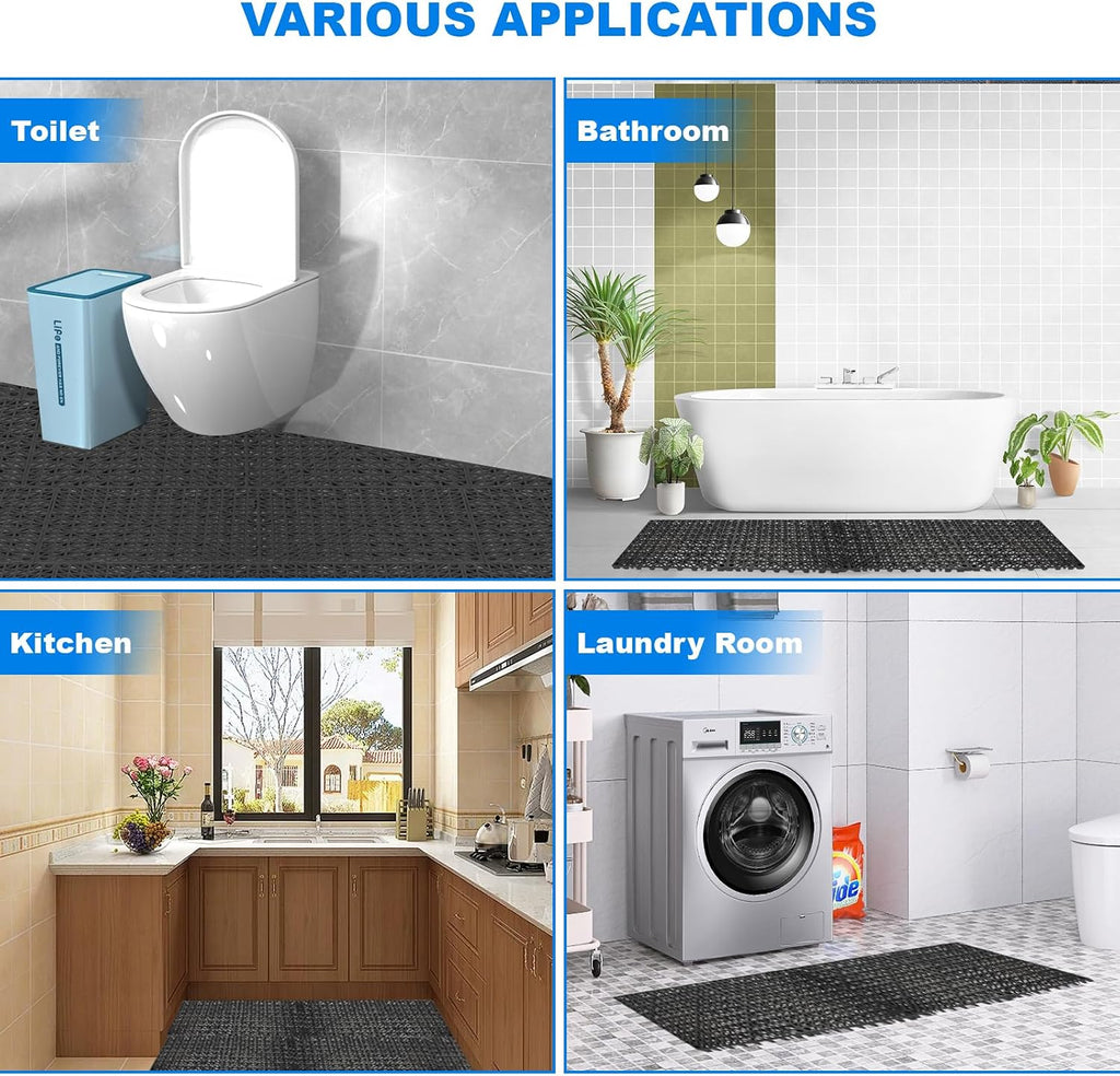 Interlocking PVC Drainage Mats Non Slip Cushion