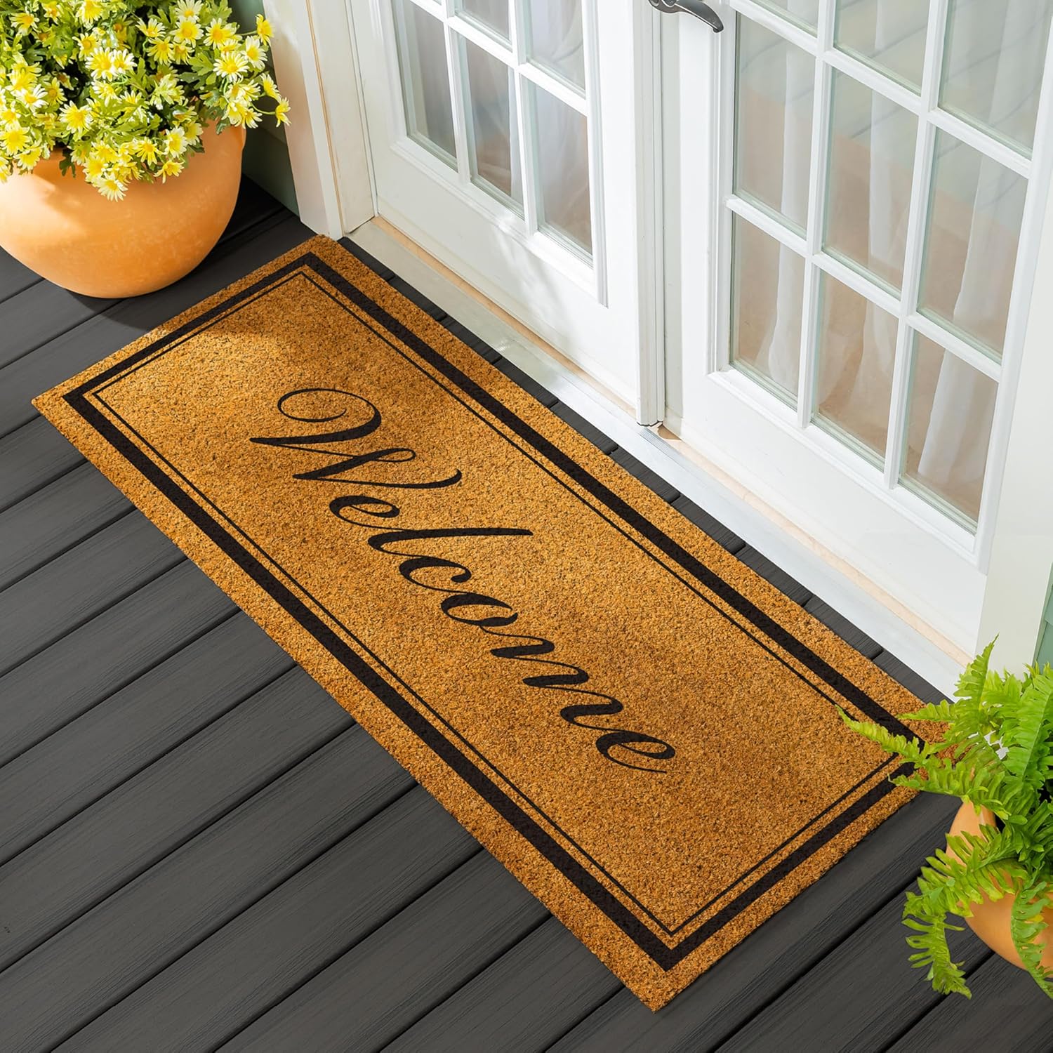 Extra Large Coir Doormat Non Slip Welcome Entrance Rug