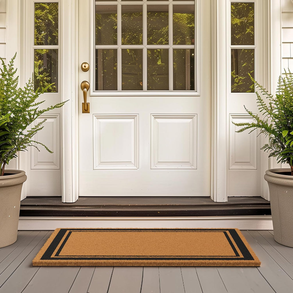 Border Coir Welcome Mat Heavy Duty Non Slip Doormat
