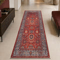 Vintage Runner Rug Washable Non Slip Low Pile