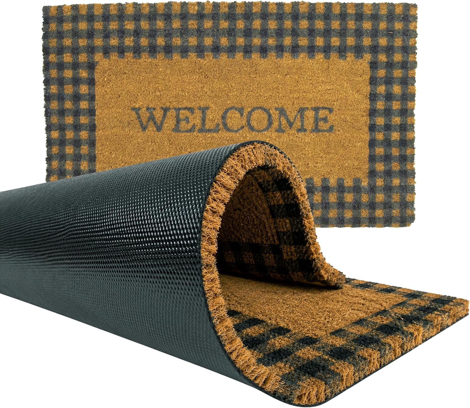 Fall Coir Welcome Mat Non Slip Rubber Backing