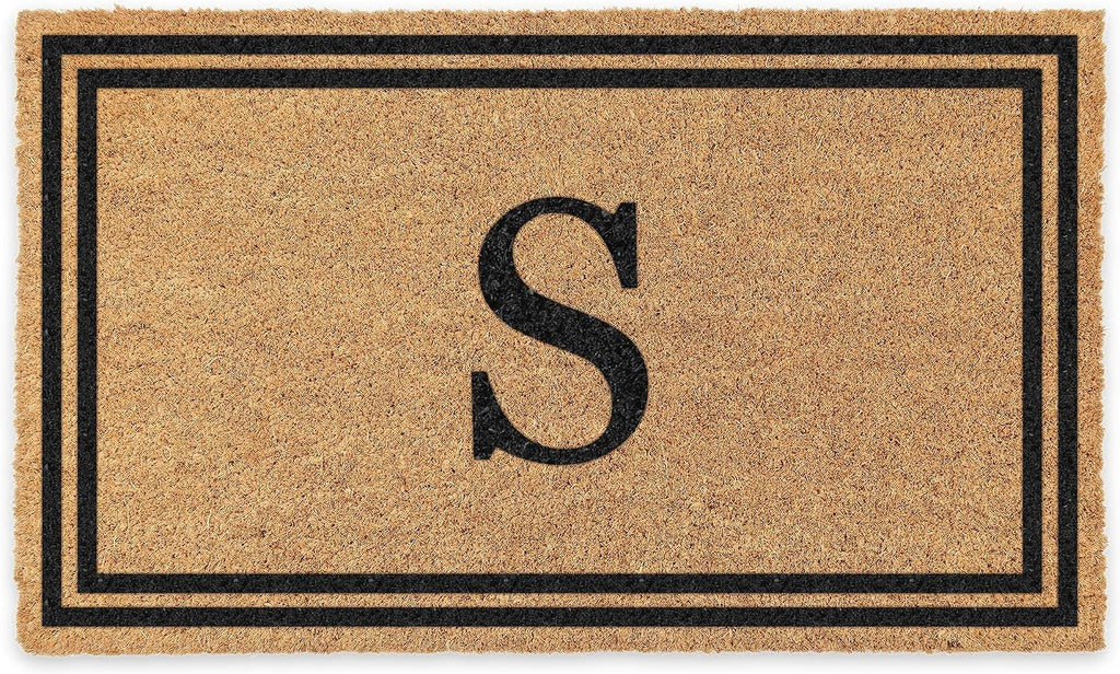 Monogrammed Coir Welcome Mat Vinyl Backing Non Slip