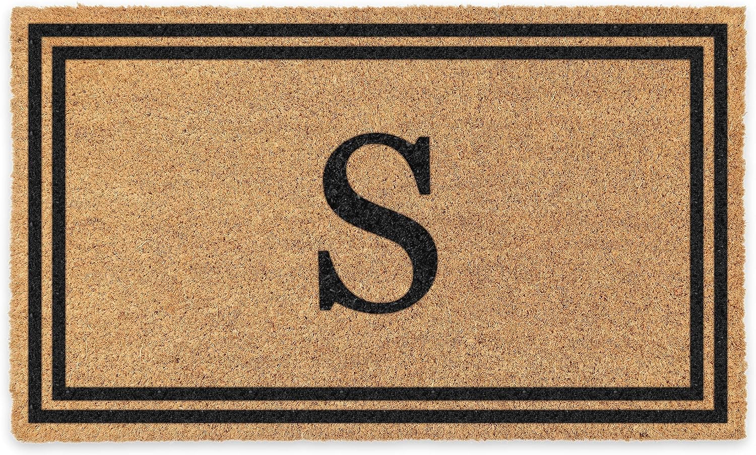 Monogrammed Coir Welcome Mat Vinyl Backing Non Slip