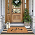 Coir Doormat Combo Set Striped Indoor Outdoor Rug