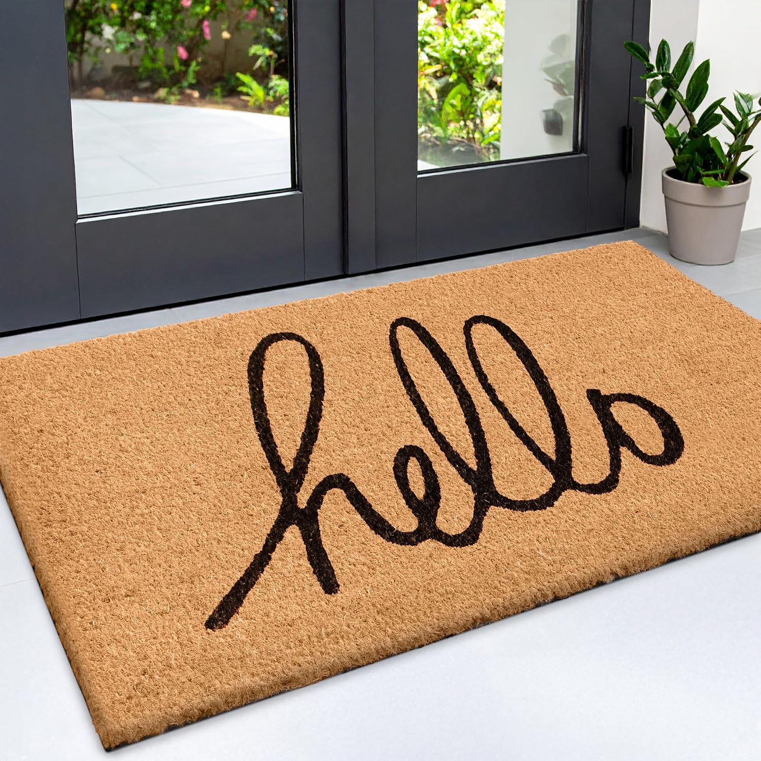 Natural Coir Welcome Mat Heavy Duty PVC Backing