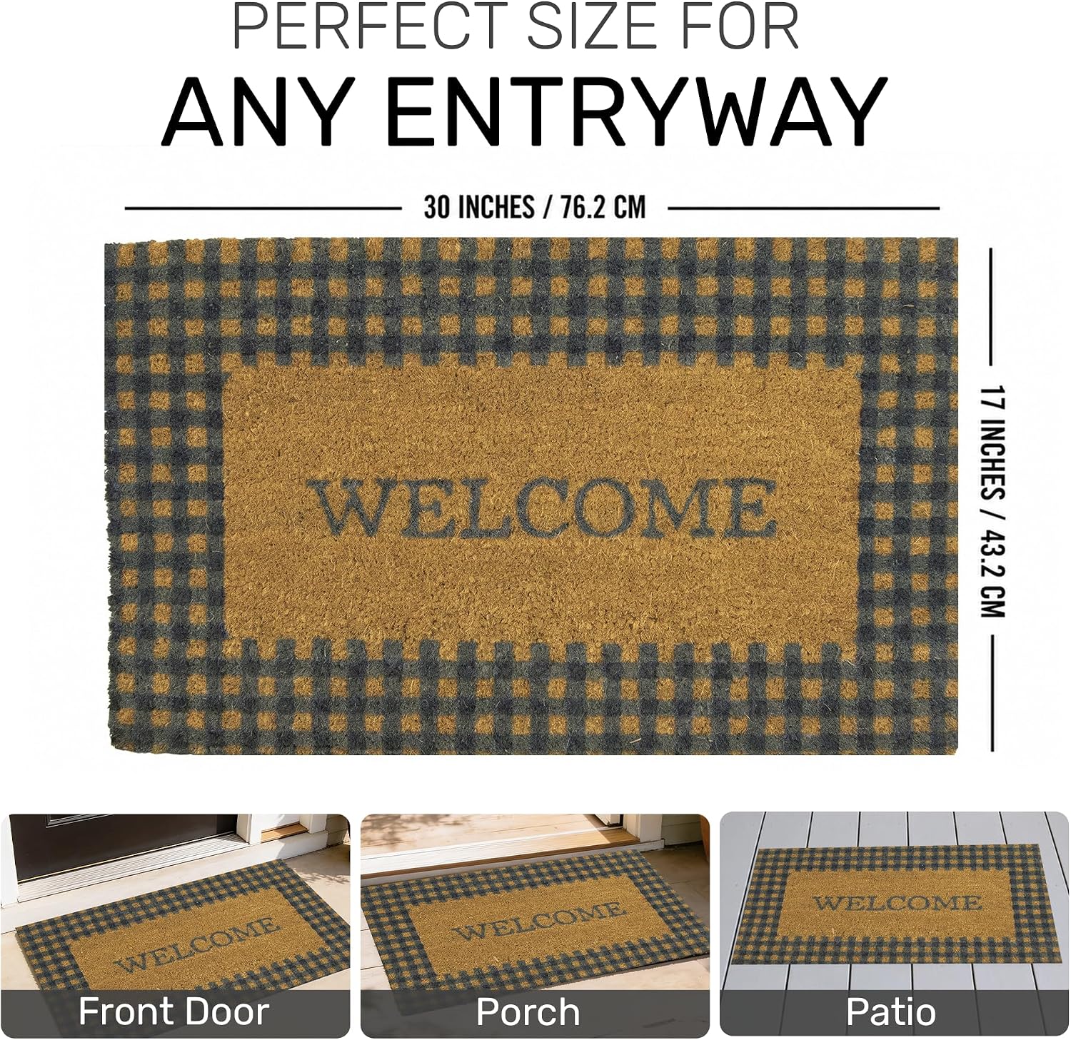 Fall Coir Welcome Mat Non Slip Rubber Backing