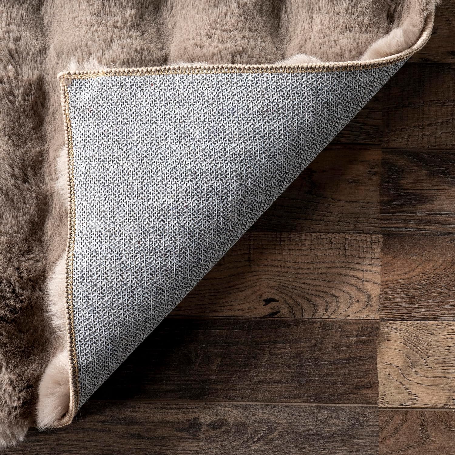 Taupe Washable Non-Slip Soft Plush Shag Rug